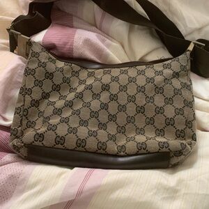 Tan and Brown  GG Canvas Bag